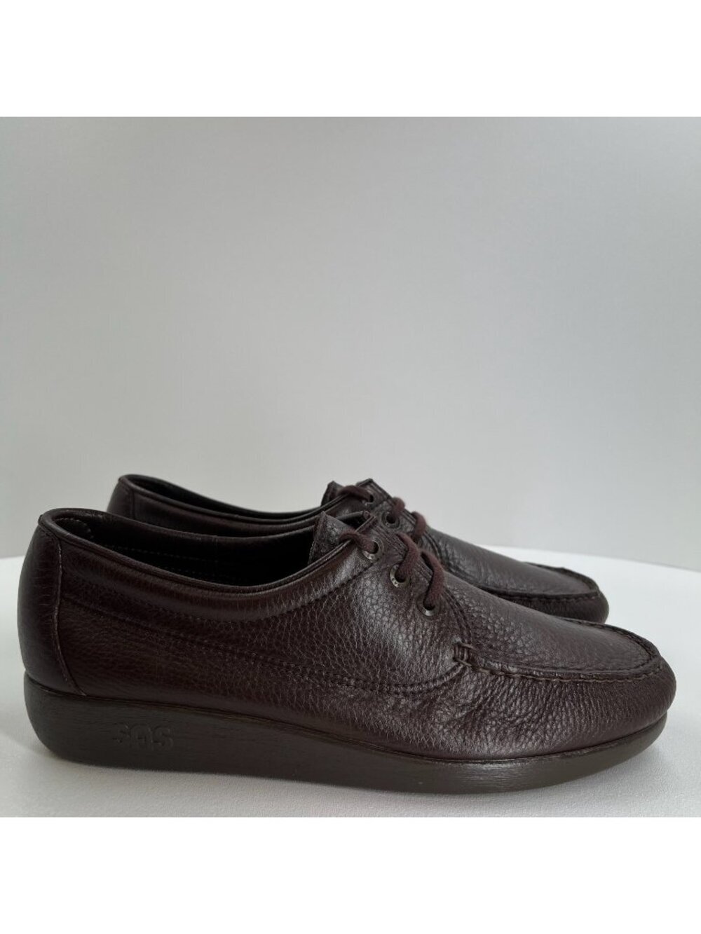 SAS Amigo Cordovan Walking Loafers Mens 11.5 M Leather Lace Up Comfort USA Brown